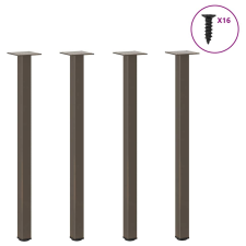 vidaXL Kávéasztal lábak 4 db természetes acél 72-74 cm acél bútor