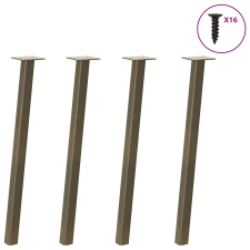 vidaXL Kávéasztal lábak 4 db természetes acél 72 cm acél bútor