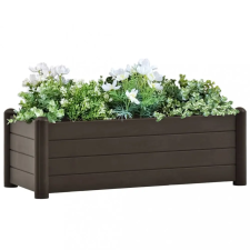 vidaXL Kávészínű kerti PP magaságyás 100 x 43 x 35 cm kerti dekoráció