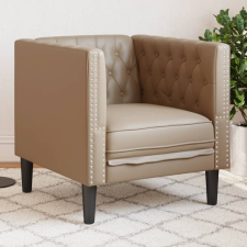 vidaXL kávészínű műbőr Chesterfield kanapéfotel bútor