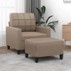 vidaXL kávészínű műbőr kanapéfotel lábtartóval 60 cm