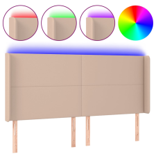 vidaXL kávészínű műbőr LED-es fejtámla 163x16x118/128 cm (3123869) ágy és ágykellék