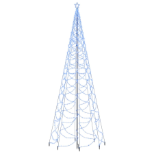 vidaXL kék 1400 LED-es karácsonyfa fémoszloppal 5 m (328636) műfenyő