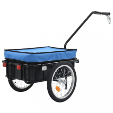 vidaXL kék acél kerékpár-utánfutó/kézi kocsi 155 x 60 x 83 cm kerékpár utánfutó
