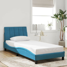 vidaXL kék bársony ágykeret fejtámlával 80 x 200 cm ágy és ágykellék