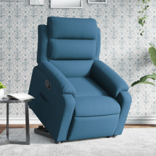 vidaXL kék bársony felállást segítő dönthető fotel bútor