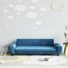 vidaXL kék bársony gyerekkanapé 100 x 54 x 33 cm gyermekbútor