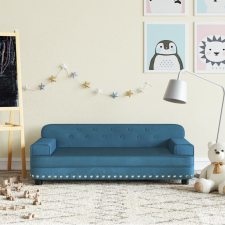 vidaXL kék bársony gyerekkanapé 90 x 53 x 30 cm gyermekbútor