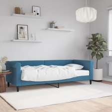 vidaXL kék bársony heverő matraccal 80 x 200 cm ágy és ágykellék
