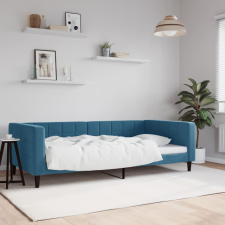 vidaXL kék bársony kanapéágy 100 x 200 cm bútor