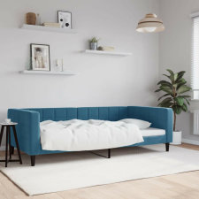vidaXL kék bársony kanapéágy 100 x 200 cm bútor