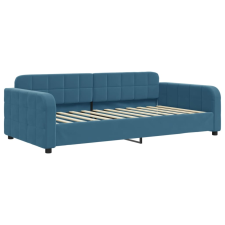 vidaXL kék bársony kanapéágy 100 x 200 cm (354064) ágy és ágykellék