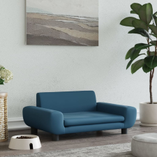 vidaXL kék bársony kutyaágy 70 x 45 x 33 cm szállítóbox, fekhely kutyáknak
