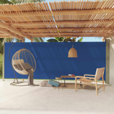 vidaXL Kék behúzható oldalsó terasznapellenző 200 x 600 cm kerti bútor