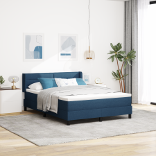 vidaXL Kék Boxspring ágy matraccal 160x200 cm szövet ágy és ágykellék
