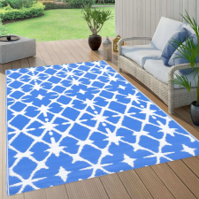 vidaXL kék-fehér PP kültéri szőnyeg 190 x 290 cm lakástextília