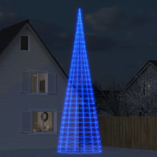 vidaXL kék karácsonyfa lámpa zászlórúdon 3000 LED-del 800 cm műfenyő