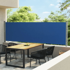 vidaXL kék kihúzható oldalsó terasznapellenző 140 x 600 cm kerti bútor