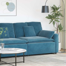 vidaXL kék moduláris kanapé karfás végmodul párnákkal 100 cm bútor