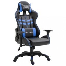 vidaXL Kék műbőr gamer szék forgószék