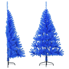 vidaXL Kék PVC fél műkarácsonyfa állvánnyal 120 cm műfenyő