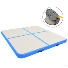 vidaXL Kék PVC felfújható tornamatrac pumpával 200 x 200 x 15 cm tornaszőnyeg