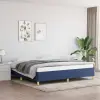 vidaXL Kék szövet ágykeret 200x200 cm