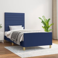 vidaXL kék szövet ágykeret fejtámlával 100 x 200 cm ágy és ágykellék