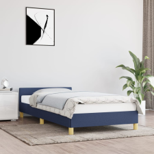 vidaXL kék szövet ágykeret fejtámlával 90 x 190 cm ágy és ágykellék