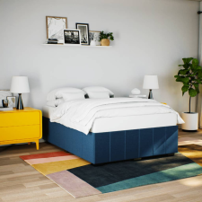 vidaXL kék szövet ágykeret matrac nélkül 160 x 200 cm ágy és ágykellék