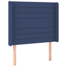 vidaXL kék szövet fejtámla szárnyakkal 103x16x118/128 cm (3119716) ágy és ágykellék