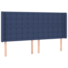 vidaXL kék szövet fejtámla szárnyakkal 163x16x118/128 cm (3120026) ágy és ágykellék