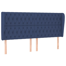 vidaXL kék szövet fejtámla szárnyakkal 203x23x118/128 cm (3118320) ágy és ágykellék