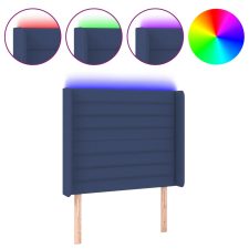 vidaXL kék szövet LED-es fejtámla 103x16x118/128 cm (3124184) ágy és ágykellék