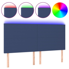 vidaXL kék szövet LED-es fejtámla 180x5x118/128 cm (3122164) ágy és ágykellék