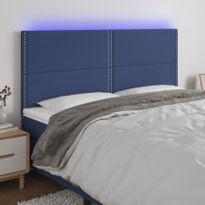 vidaXL kék szövet LED-es fejtámla 200x5x118/128 cm ágy és ágykellék