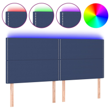 vidaXL kék szövet LED-es fejtámla 200x5x118/128 cm (3122312) ágy és ágykellék