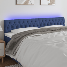 vidaXL kék szövet LED-es fejtámla 200x7x78/88 cm ágy és ágykellék