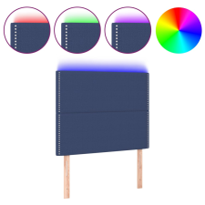 vidaXL kék szövet LED-es fejtámla 80x5x118/128 cm (3122264) ágy és ágykellék