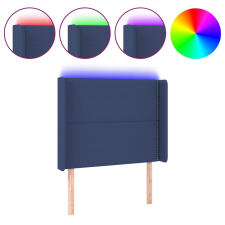 vidaXL kék szövet LED-es fejtámla 93x16x118/128 cm (3123896) ágy és ágykellék