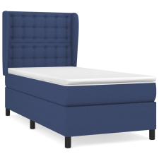 vidaXL kék szövet rugós ágy matraccal 100 x 200 cm (3128267) ágy és ágykellék