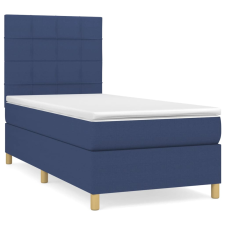 vidaXL kék szövet rugós ágy matraccal 100 x 200 cm (3142319) ágy és ágykellék