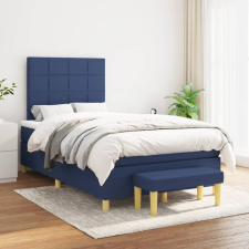 vidaXL kék szövet rugós ágy matraccal 120 x 200 cm ágy és ágykellék