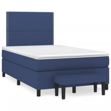 vidaXL kék szövet rugós ágy matraccal 120 x 200 cm (3136507) ágy és ágykellék