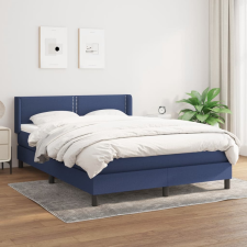 vidaXL kék szövet rugós ágy matraccal 140 x 190 cm ágy és ágykellék