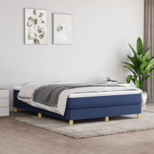 vidaXL kék szövet rugós ágy matraccal 140 x 190 cm ágy és ágykellék