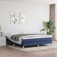 vidaXL kék szövet rugós ágy matraccal 160 x 200 cm ágy és ágykellék