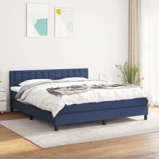 vidaXL kék szövet rugós ágy matraccal 160 x 200 cm ágy és ágykellék