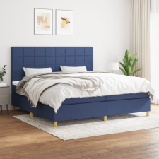 vidaXL kék szövet rugós ágy matraccal 200 x 200 cm ágy és ágykellék