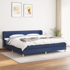 vidaXL kék szövet rugós ágy matraccal 200 x 200 cm ágy és ágykellék